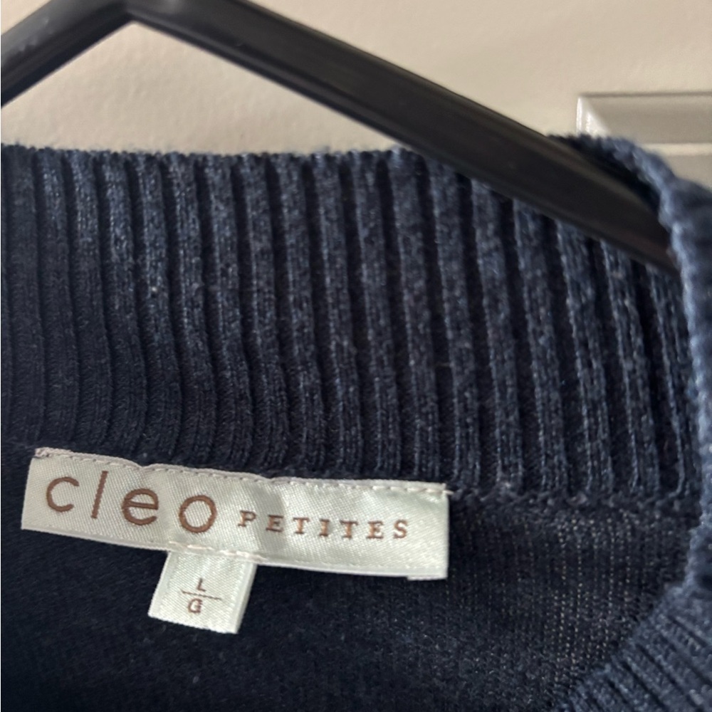 Cleo Navy Ribbed Knit Top - Picture 2 of 2